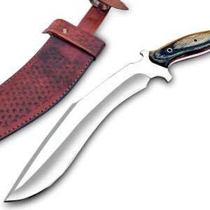MARKHOR Handmade D2 Kukri Knife - 15-inch Fixed Blade Full Tang Machete for Survival Clearing Bush, Yard Work, Gardening, Camping, Hiking, and Bushcraft Outdoor Activities