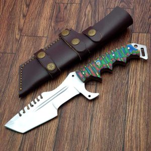 Tracker Knife Full Tang Fixed Blade Hunting Knife with Sheath Scout Carry Knife Bushcraft Survival Knife