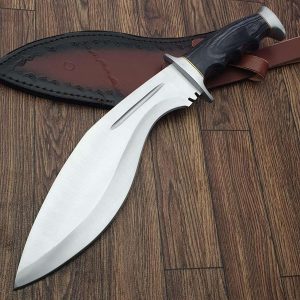 MARKHOR Handmade 15-inch D2 Kukri Knife - Fixed Blade Full Tang Machete for Survival Clearing Bush, Yard Work, Gardening, Camping, Hiking, and Bushcraft Outdoor Activitie